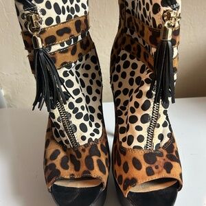 Leopard Platform Heel